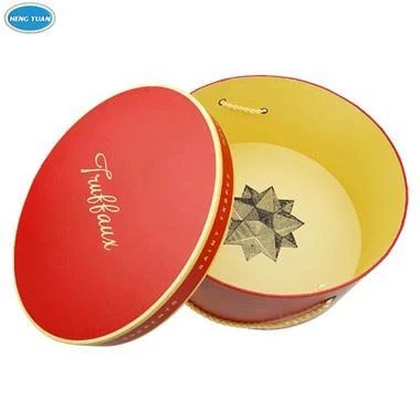 Scatola rotonda in carta regalo